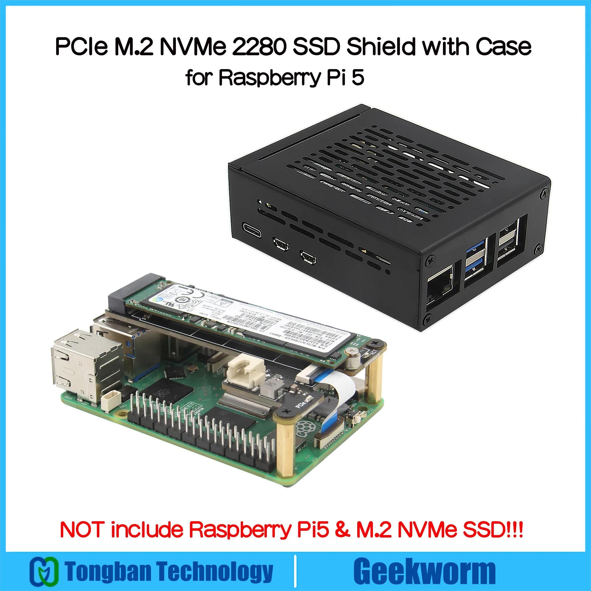 Geekworm X1001 V1.1 pcie M.2 NVMe SSD 2280 PIP PCIe ֺ , ݼ ̽ ,   5 